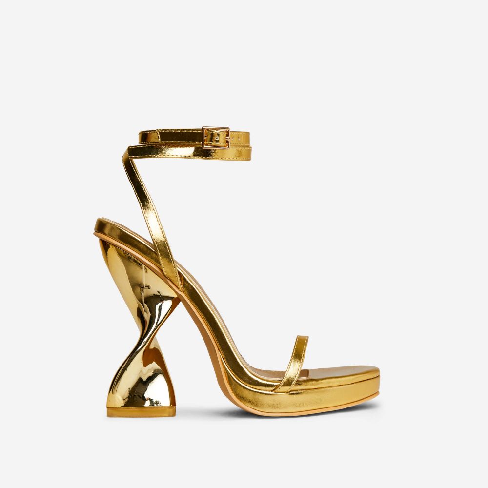 Wide Width Strappy Square Toe Heels | boohoo